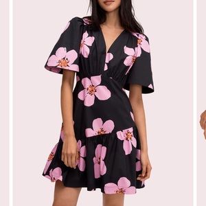 kate spade black grand flora dress